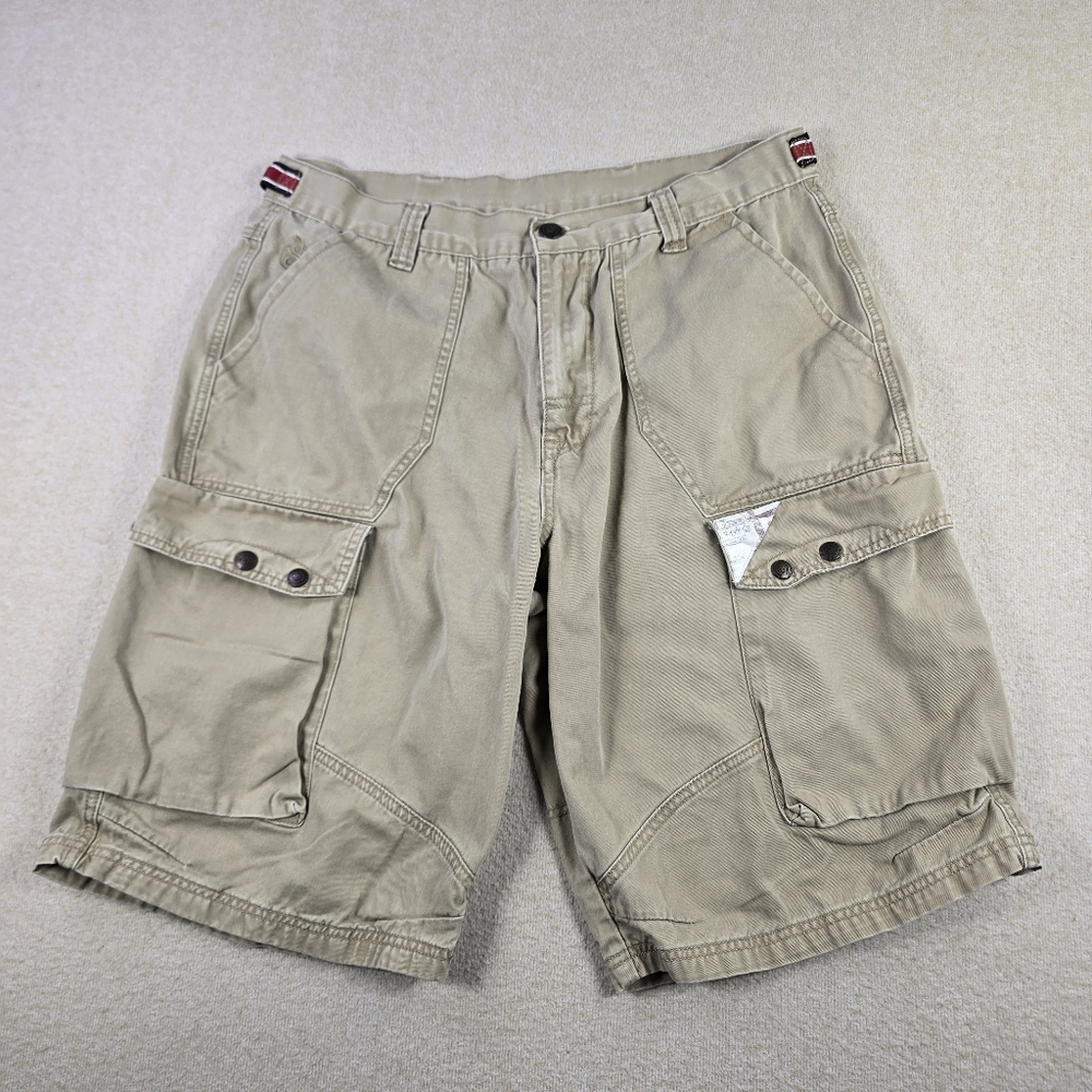 Eight 732 Cargo Shorts Mens 38 Khaki Cotton Utility Pockets Casual